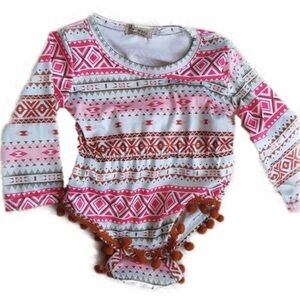 CatPapa NWT Onesie with PomPom detail 3-6 M